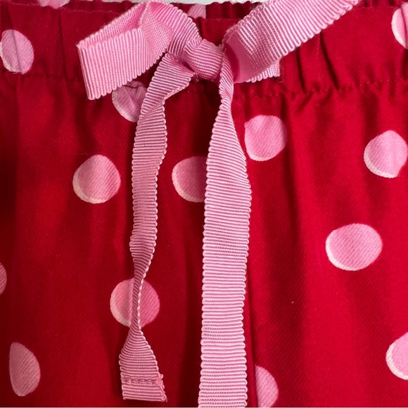 Kate Spade 3 Piece Flannel Red & Pink Polka Dot Pajama Set. Size Large. NWT. - Picture 14 of 14